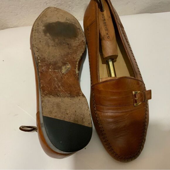 Magnanni Men's Brown Leather Buckle  Loafers Shoes 9 M *Made in Spain* - Picture 5 of 10